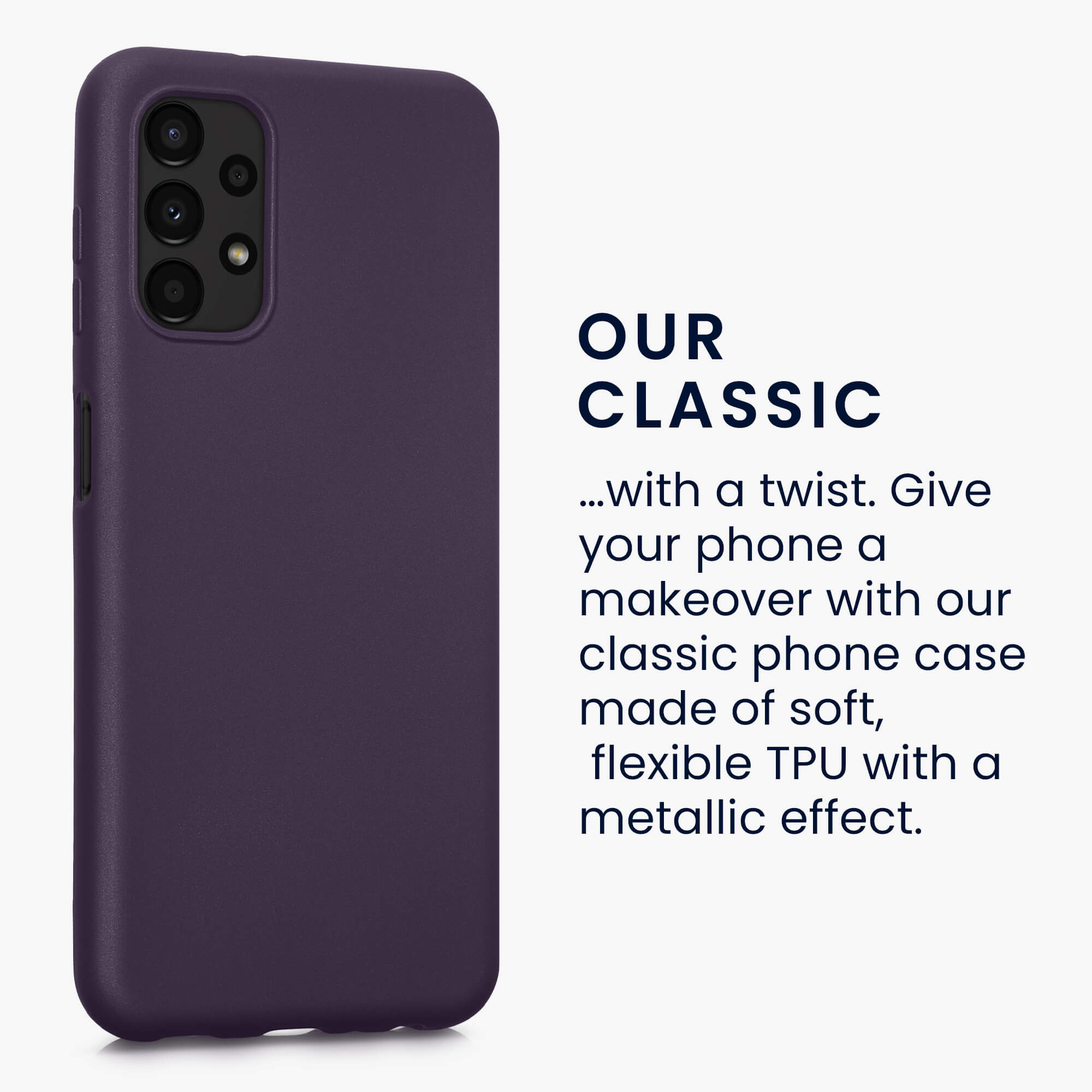 KW Samsung Galaxy A13 4G Θήκη Σιλικόνης TPU - Metallic Berry - 57956.115
