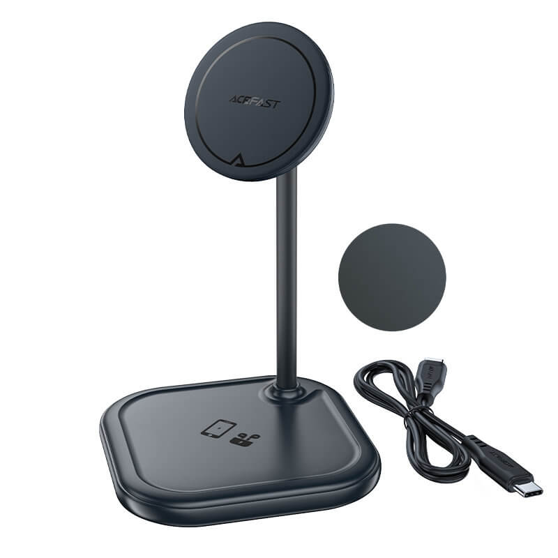 Acefast E6 Ασύρματος Μαγνητικός Φορτιστής 15W MagSafe - Grey