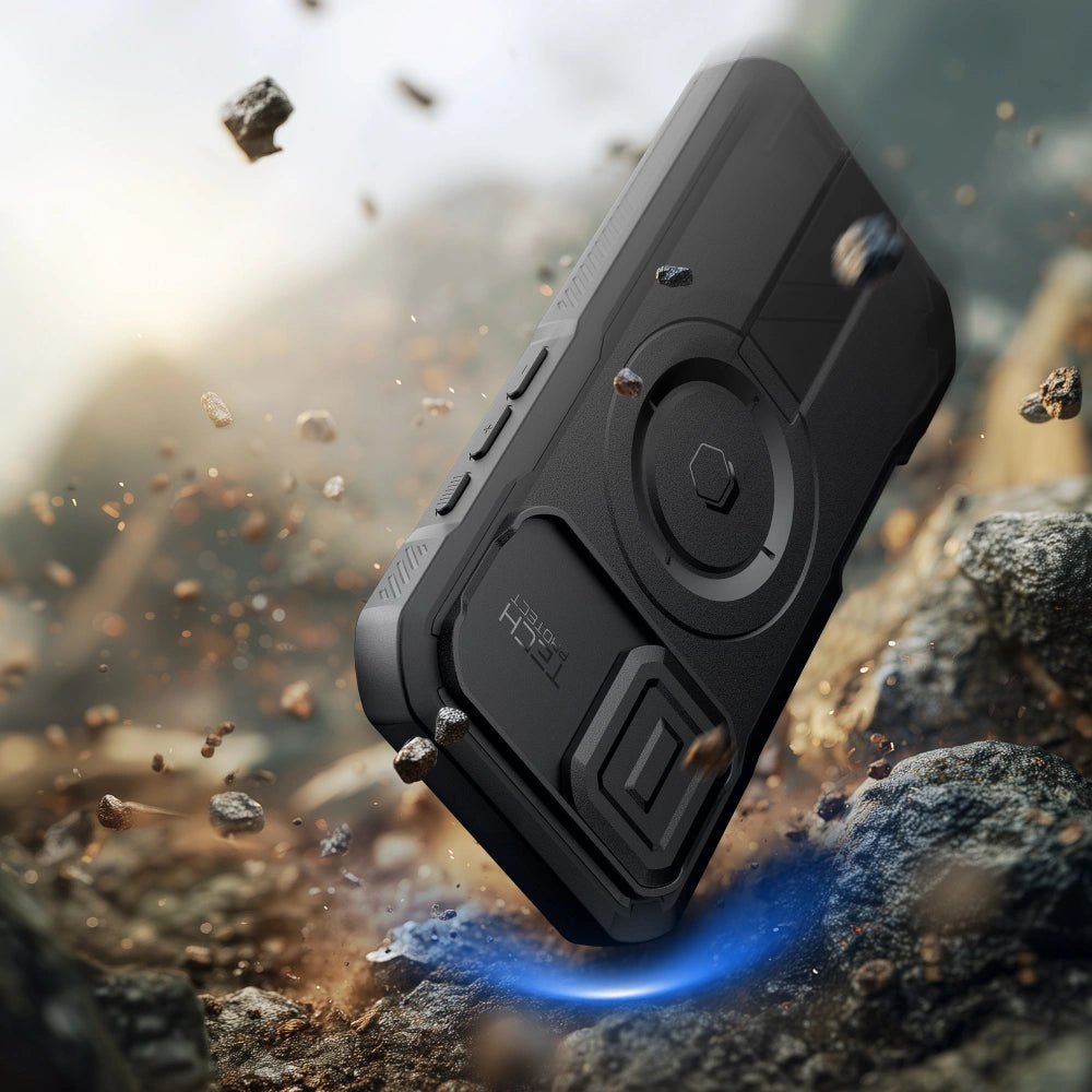 Tech - Protect iPhone 17 - Kevlar MagSafe - Σκληρή Θήκη με Προστασία για την Οθόνη / την Κάμερα και Stand - Black