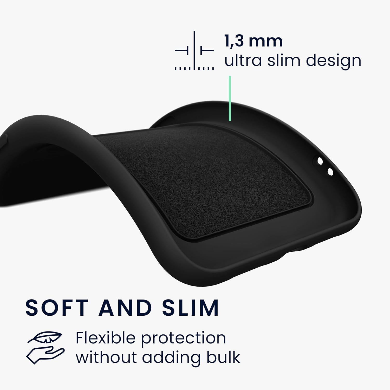 KW Samsung Galaxy S24+ Θήκη Σιλικόνης TPU με Υποδοχή για Κάρτα - Black