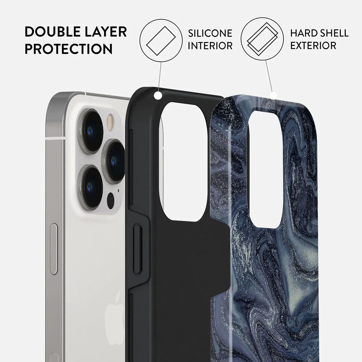 Burga iPhone 14 Pro Fashion Tough Σκληρή Θήκη - Navy Trench