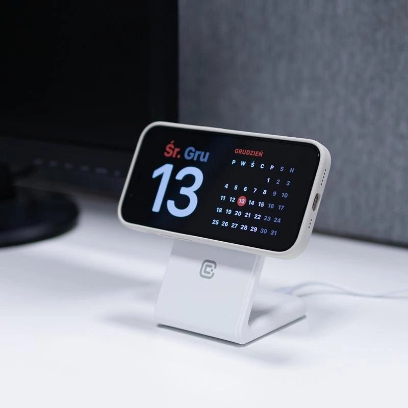 Crong MagSpot Pivot Stand 3 σε 1 Ασύρματος MagSafe Φορτιστής για iPhone - Apple Watch - AirPods - White