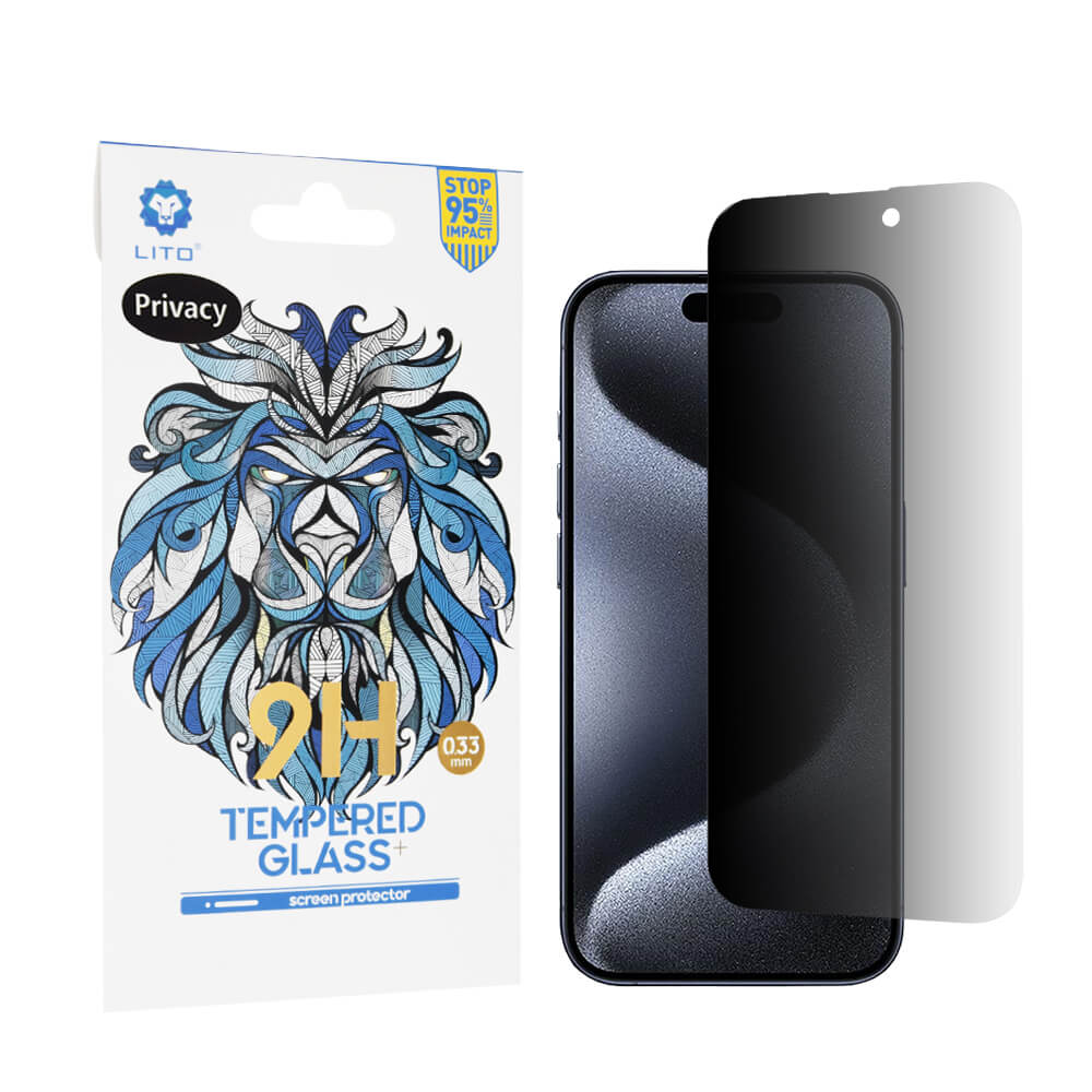 Lito iPhone 15 Pro 2.5D Classic Glass - 9H Αντιχαρακτικό Γυαλί Οθόνης - Privacy