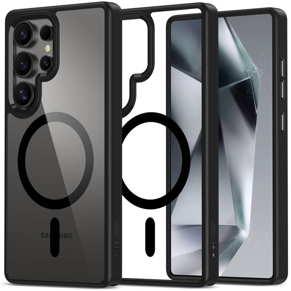 Tech - Protect Samsung Galaxy S25 Ultra MagMat Σκληρή Θήκη με Πλαίσιο Σιλικόνης και MagSafe - Black / Διάφανη