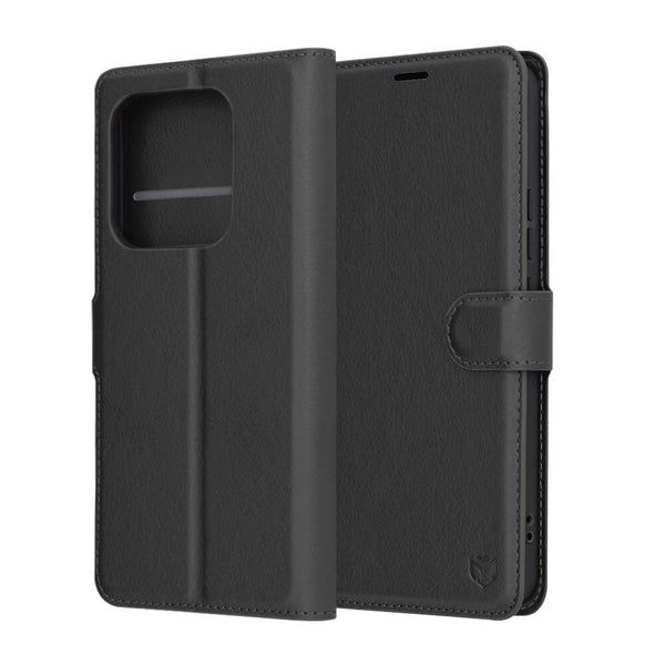 Techsuit Xiaomi Redmi Note 14 5G - Leather Folio - Θήκη Πορτοφόλι από Δερματίνη με Stand - Black