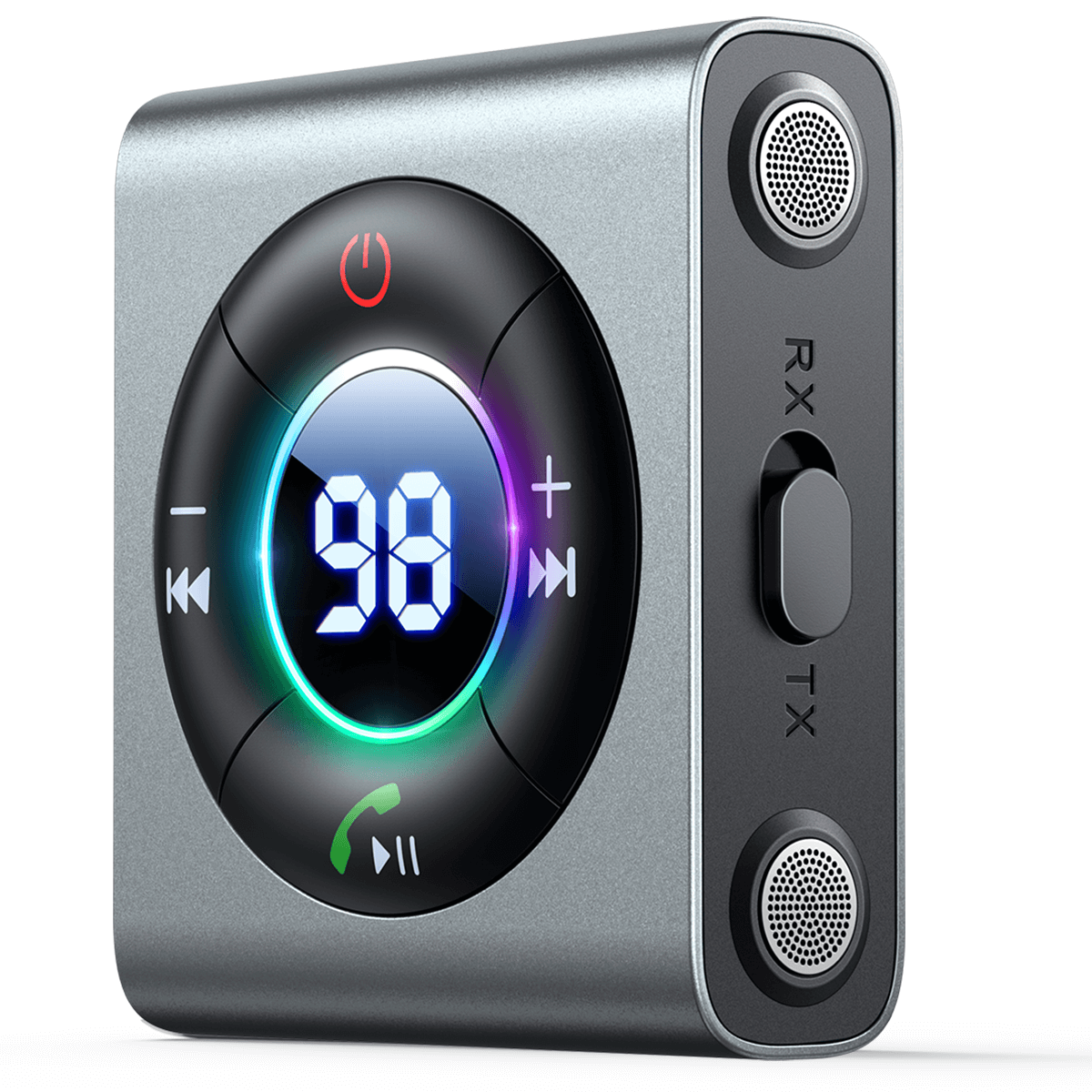 Joyroom JR - CB2 Bluetooth 5.3 AUX Transmitter για Αναπαραγωγή Μουσικής / Κλήσεις στο Αυτοκίνητο - Grey