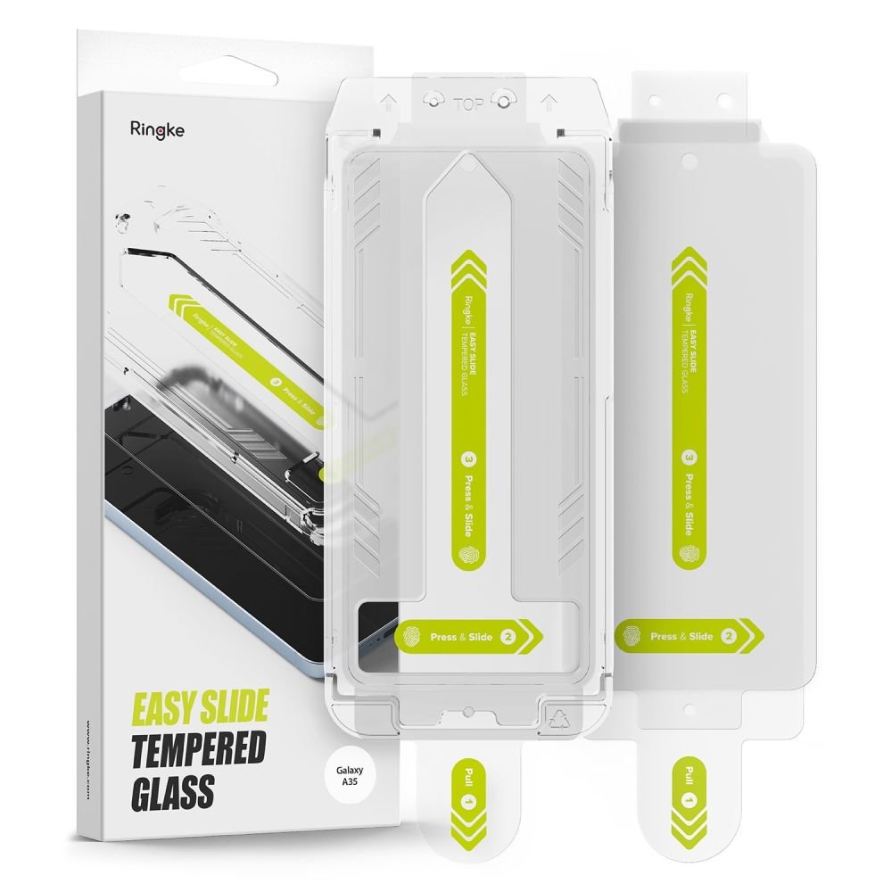 Ringke Samsung Galaxy A35 5G Easy Slide 2.5D 9H Case Friendly Αντιχαρακτικό Γυαλί Οθόνης - 2 Τεμάχια - Clear