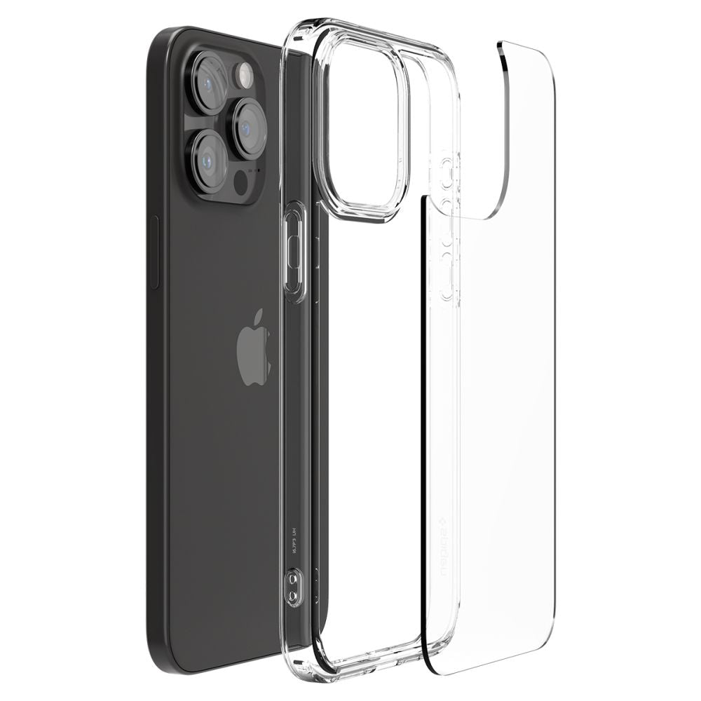 Spigen iPhone 15 Pro Ultra Hybrid Σκληρή Θήκη με Πλαίσιο Σιλικόνης - Crystal Clear