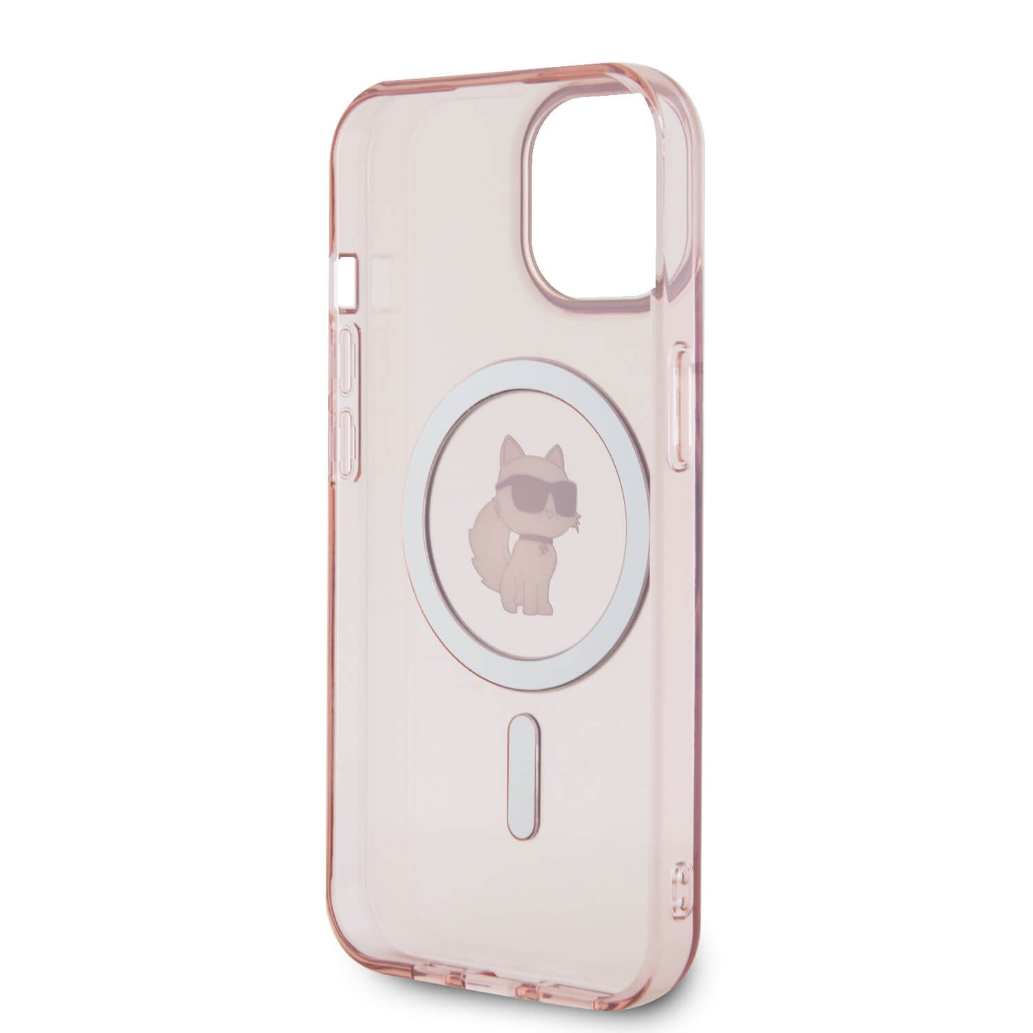 Karl Lagerfeld iPhone 15 / 14 / 13 - IML Choupette Magsafe Σκληρή Θήκη με Πλαίσιο Σιλικόνης και MagSafe - Pink - KLHMP15SHFCCNOP