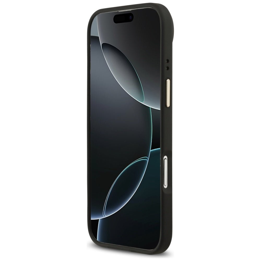 Guess iPhone Air - 4G PU Classic Logo MagSafe - Σκληρή Θήκη με Πλαίσιο Σιλικόνης και Επένδυση Οικολογικού Δέρματος - Black - GUHMP17MP4MSEGCK