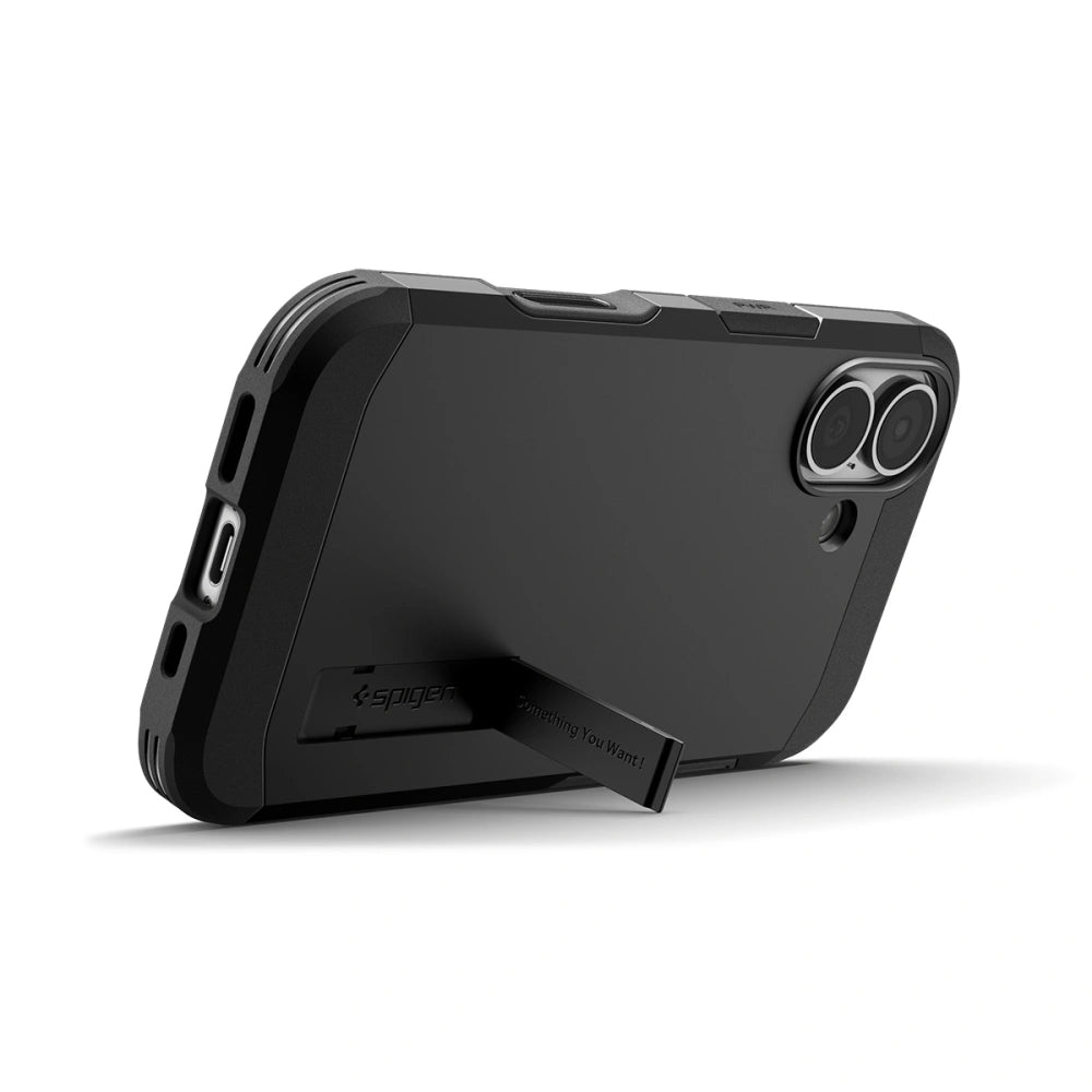 Spigen iPhone 17 - Tough Armor T Mag - MagSafe Σκληρή Θήκη με Πλαίσιο Σιλικόνης και Σταντ - Black