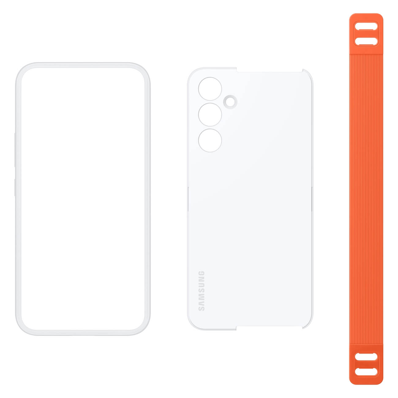 Samsung Haze Grip Samsung Galaxy A54 5G Θήκη Σιλικόνης με Αποσπώμενο Ιμάντα - White - EF - XA546CWEGWW
