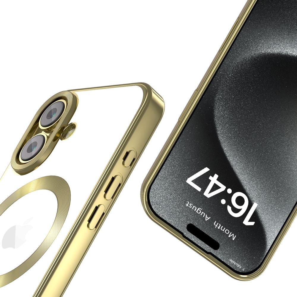 Tech - Protect iPhone 16 MagFlex Θήκη Σιλικόνης TPU με MagSafe - Διάφανη / Satin Gold