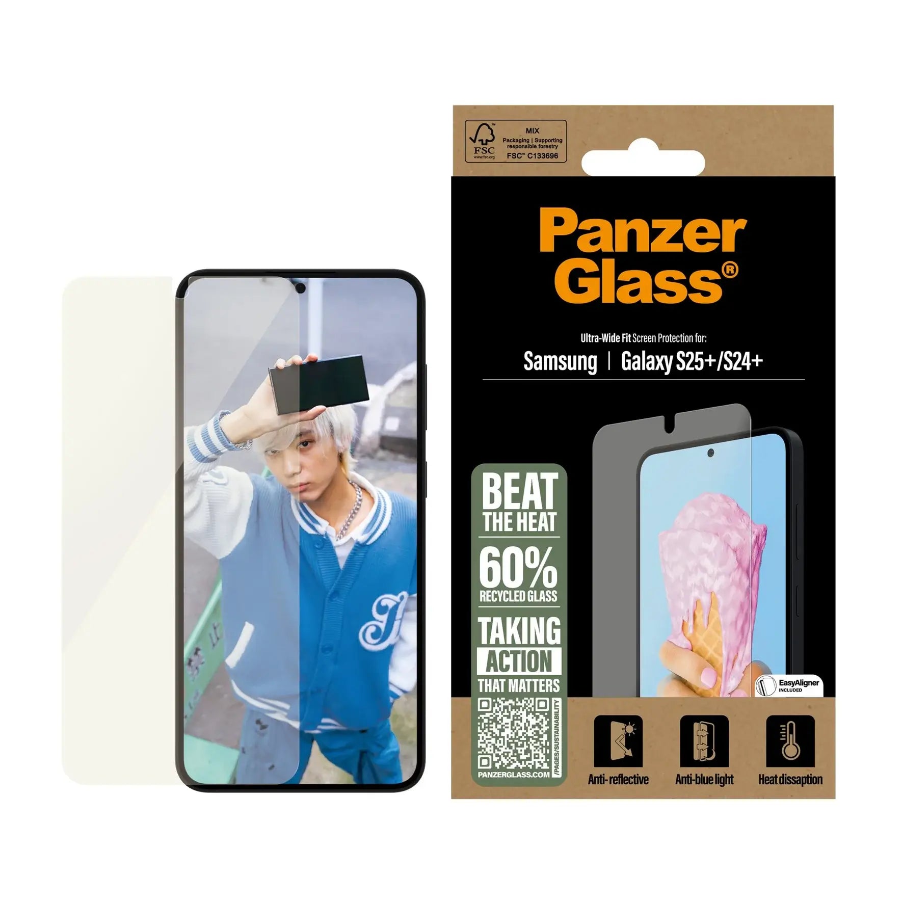PanzerGlass Samsung Galaxy S24 Plus / S25 Plus All - in - One Ultra - Wide Fit Αντιχαρακτικό Γυαλί Οθόνης - Διάφανο