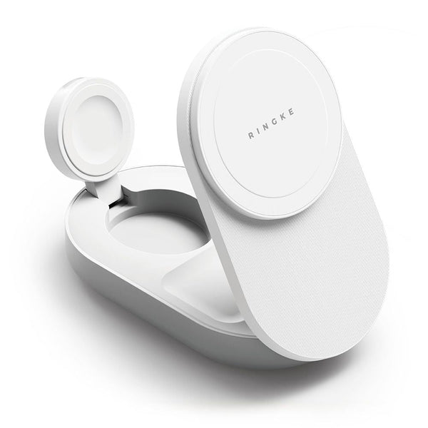 Ringke 3in1 Αναδιπλούμενος Ασύρματος MagSafe Φορτιστής 25W QI2.2 - White
