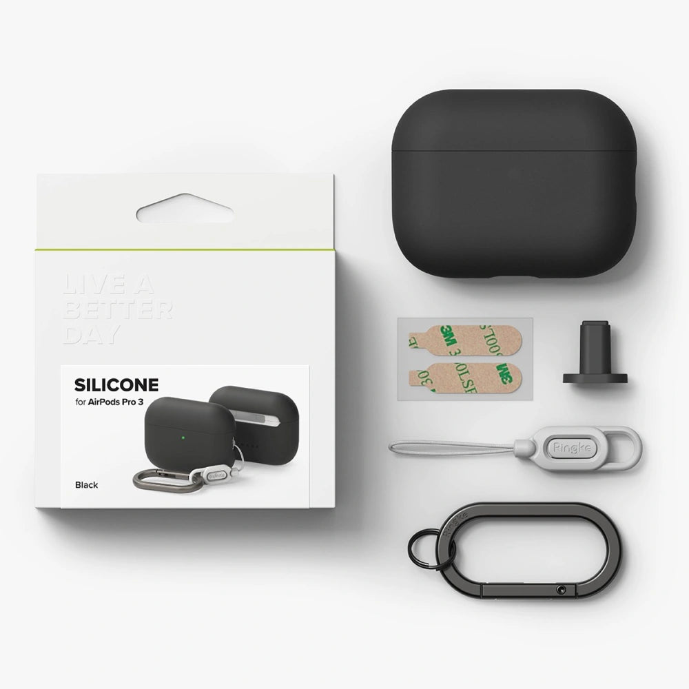 Ringke AirPods Pro 3 Θήκη Σιλικόνης - Silicone - Black