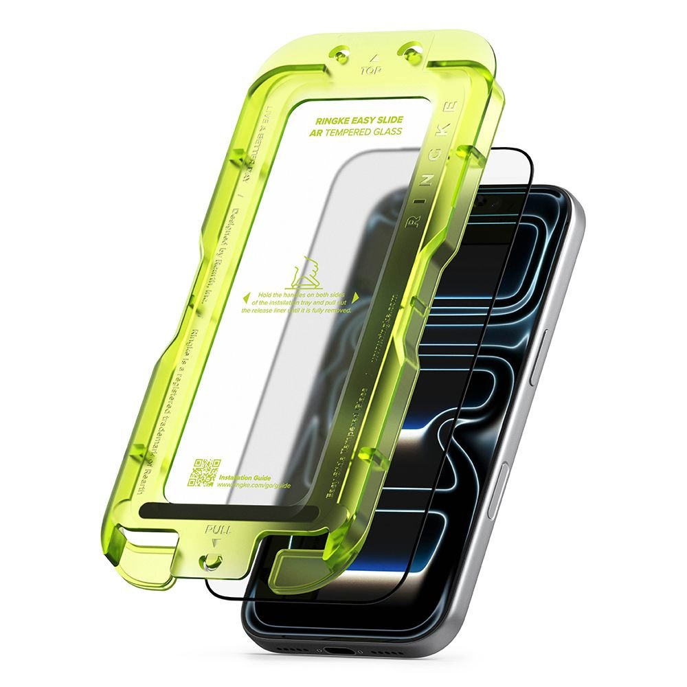 Ringke iPhone 17 Pro Max - Αντιχαρακτικό Γυαλί Οθόνης Αντιανακλαστική Επίστρωση - Easy Slide Anti - Reflective - Black