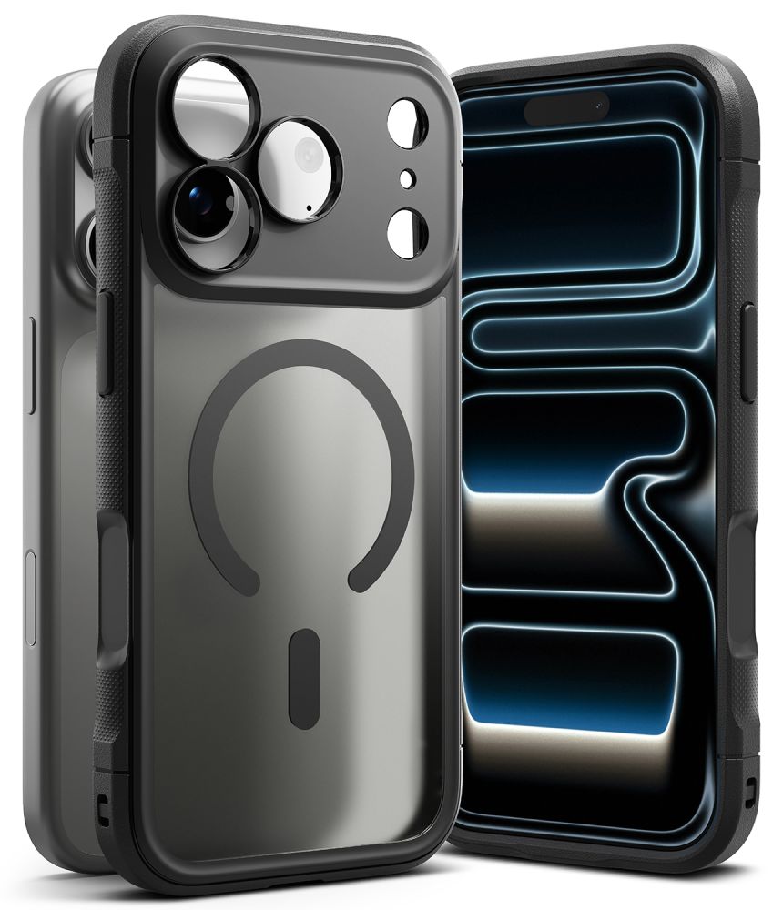 Ringke iPhone 18 Pro / iPhone 17 Pro - Σκληρή Θήκη με Πλαίσιο Σιλικόνης και MagSafe - Fusion Bold Magnetic - Matte Smoke