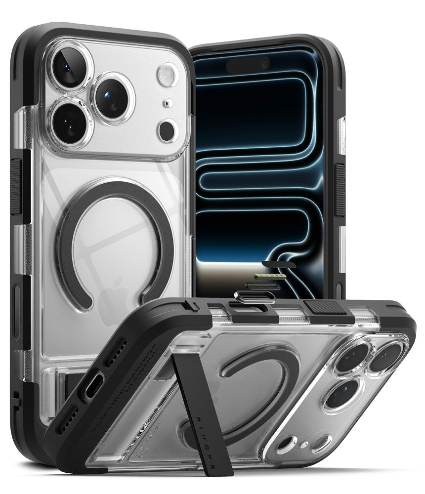 Ringke iPhone 18 Pro / iPhone 17 Pro - Σκληρή Θήκη με Πλαίσιο Σιλικόνης και MagSafe - UX Magnetic - Black / Clear
