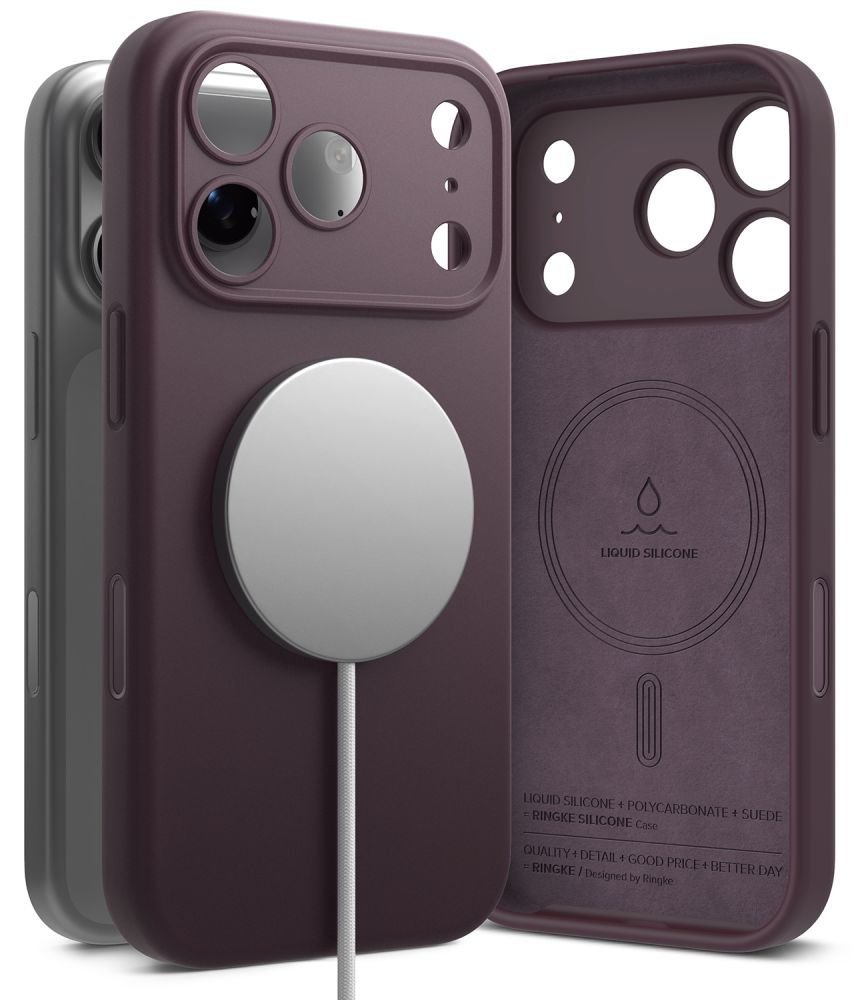 Ringke iPhone 18 Pro Max - Θήκη Σιλικόνης MagSafe - Silicone Magnetic - Burgundy