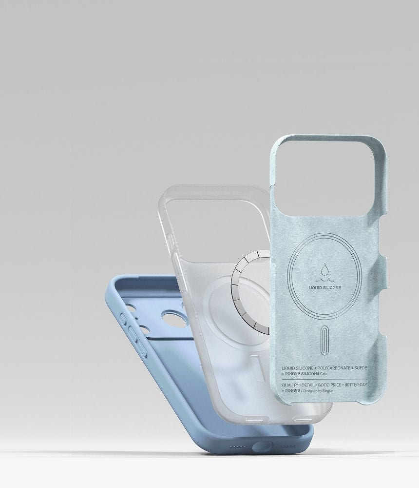 Ringke iPhone 18 Pro Max - Θήκη Σιλικόνης MagSafe - Silicone Magnetic - Light Blue