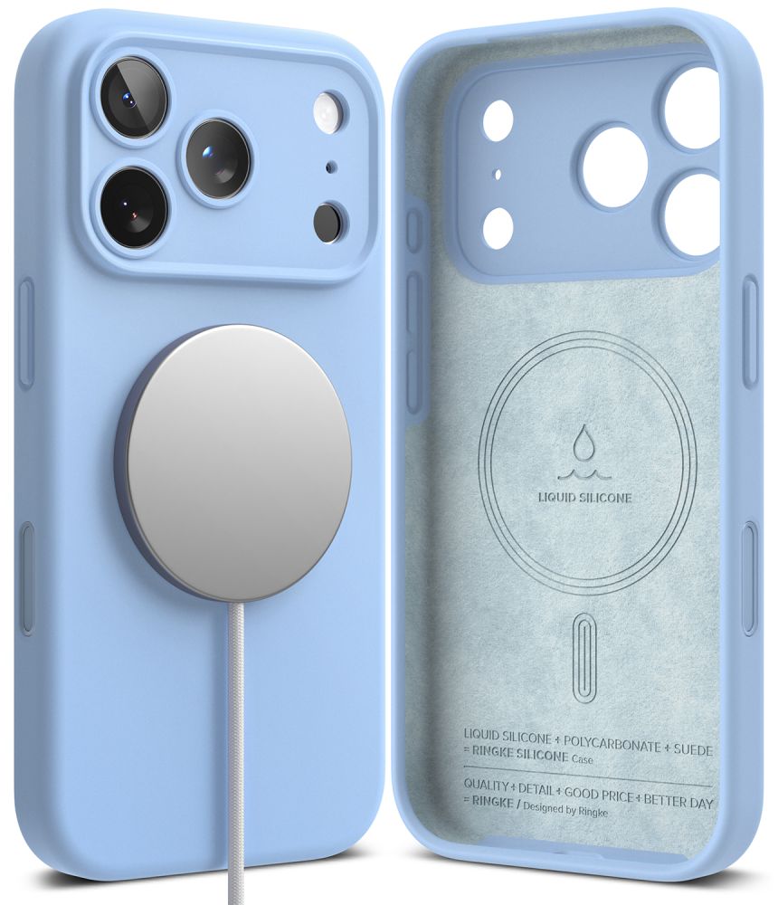 Ringke iPhone 18 Pro - Θήκη Σιλικόνης MagSafe - Silicone Magnetic - Light Blue