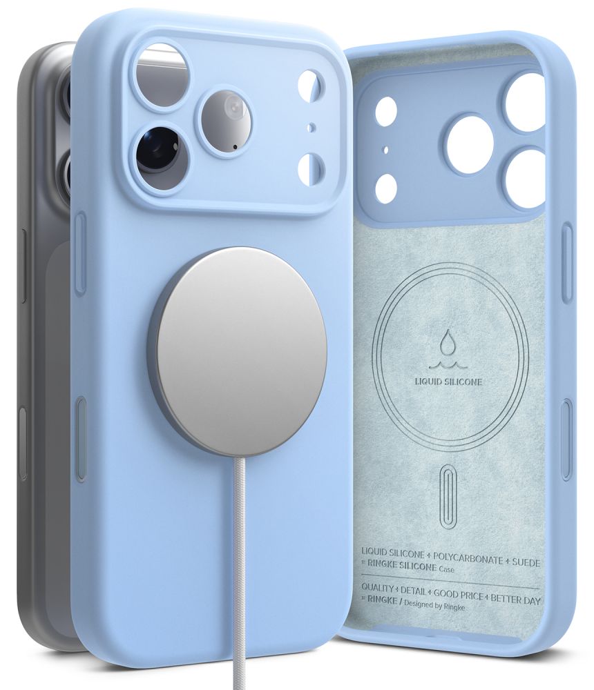 Ringke iPhone 18 Pro - Θήκη Σιλικόνης MagSafe - Silicone Magnetic - Light Blue