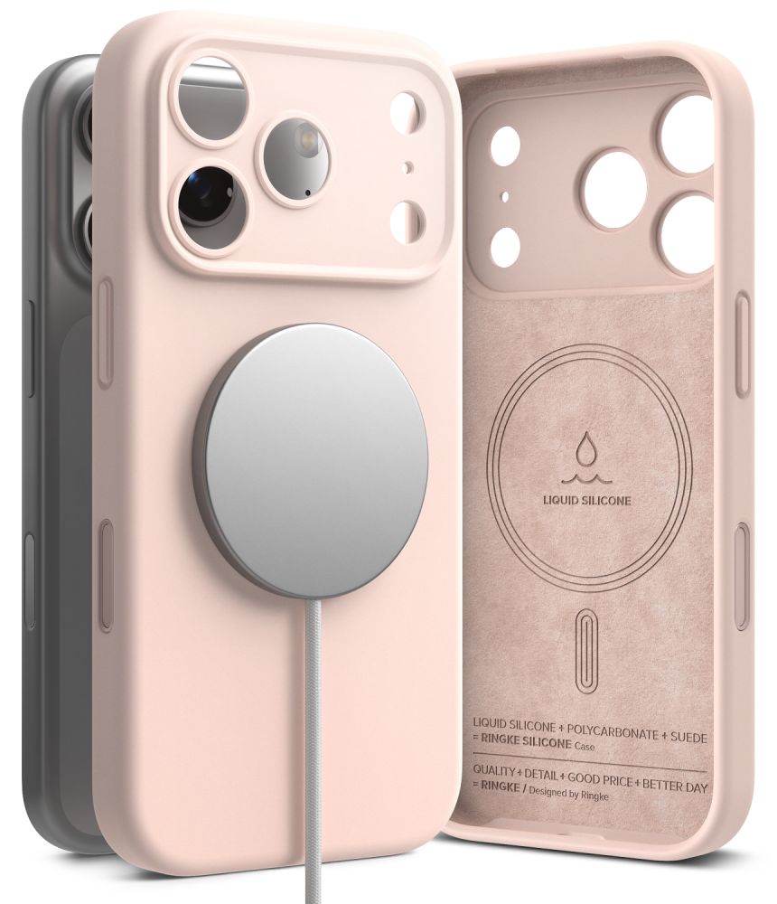 Ringke iPhone 18 Pro - Θήκη Σιλικόνης MagSafe - Silicone Magnetic - Pink Sand