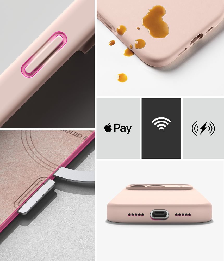 Ringke iPhone 18 Pro - Θήκη Σιλικόνης MagSafe - Silicone Magnetic - Pink Sand
