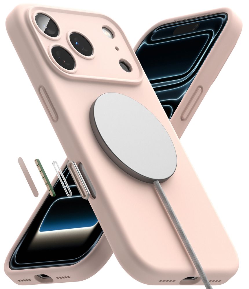 Ringke iPhone 18 Pro - Θήκη Σιλικόνης MagSafe - Silicone Magnetic - Pink Sand