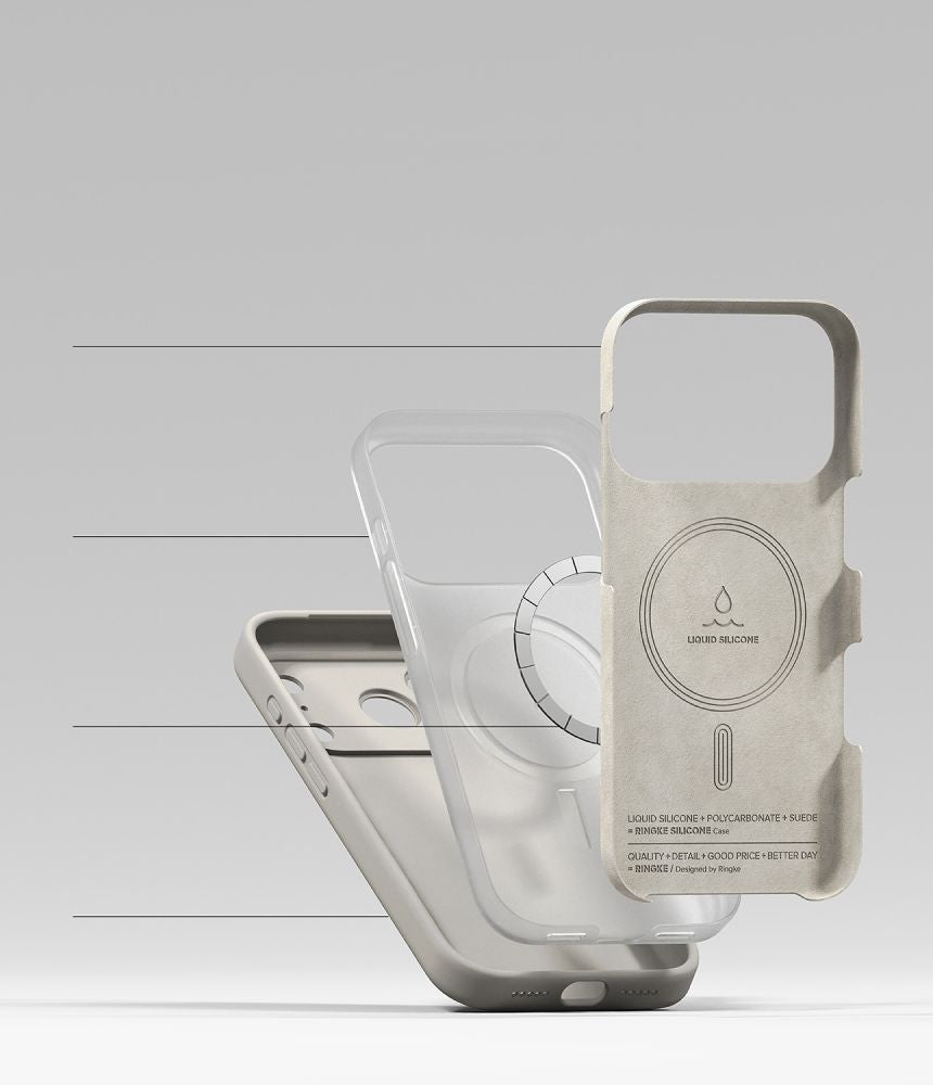Ringke iPhone 18 Pro - Θήκη Σιλικόνης MagSafe - Silicone Magnetic - Stone