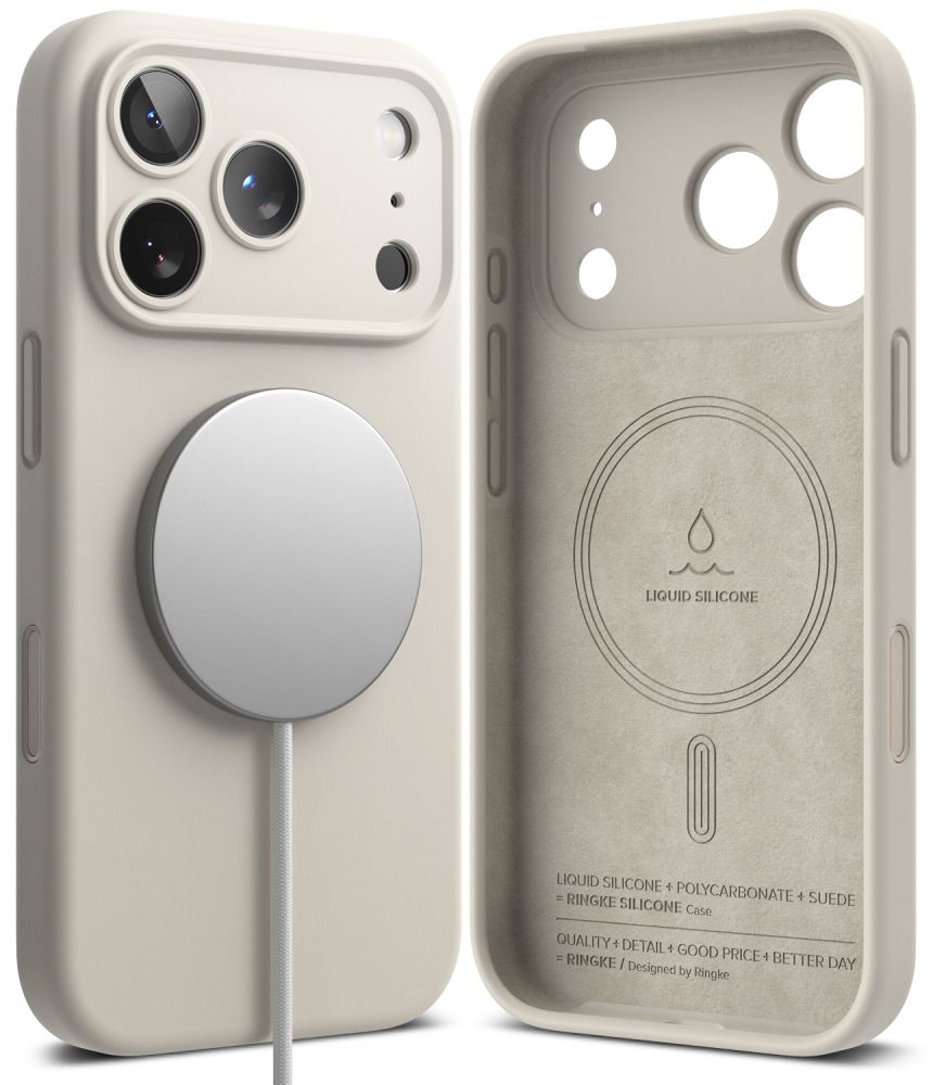 Ringke iPhone 18 Pro - Θήκη Σιλικόνης MagSafe - Silicone Magnetic - Stone