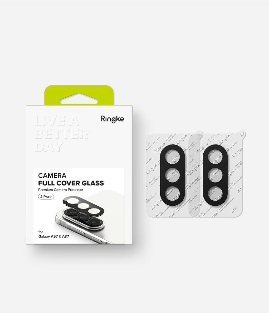 Ringke Samsung Galaxy A37 5G / A57 5G - Αντιχαρακτικό Γυαλί για την Κάμερα - Camera Full Cover - 2 Τεμάχια - Black