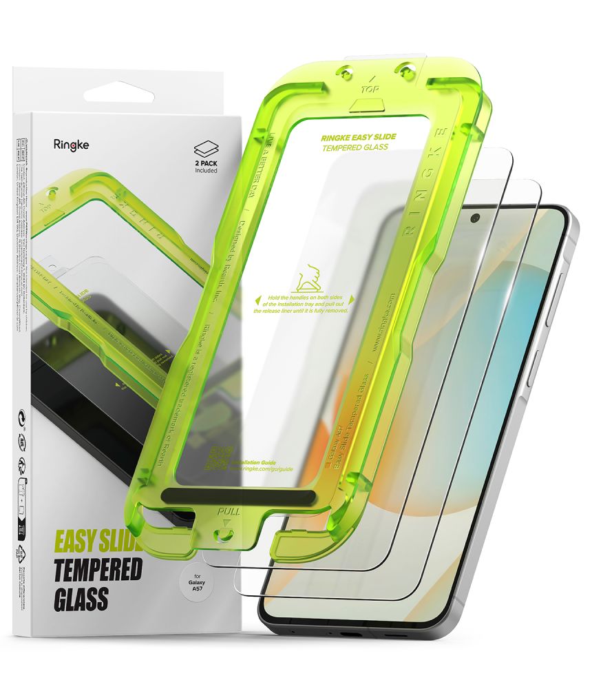 Ringke Samsung Galaxy A57 5G - Case Friendly Αντιχαρακτικό Γυαλί Οθόνης - 2 Τεμάχια - Easy Slide - Clear