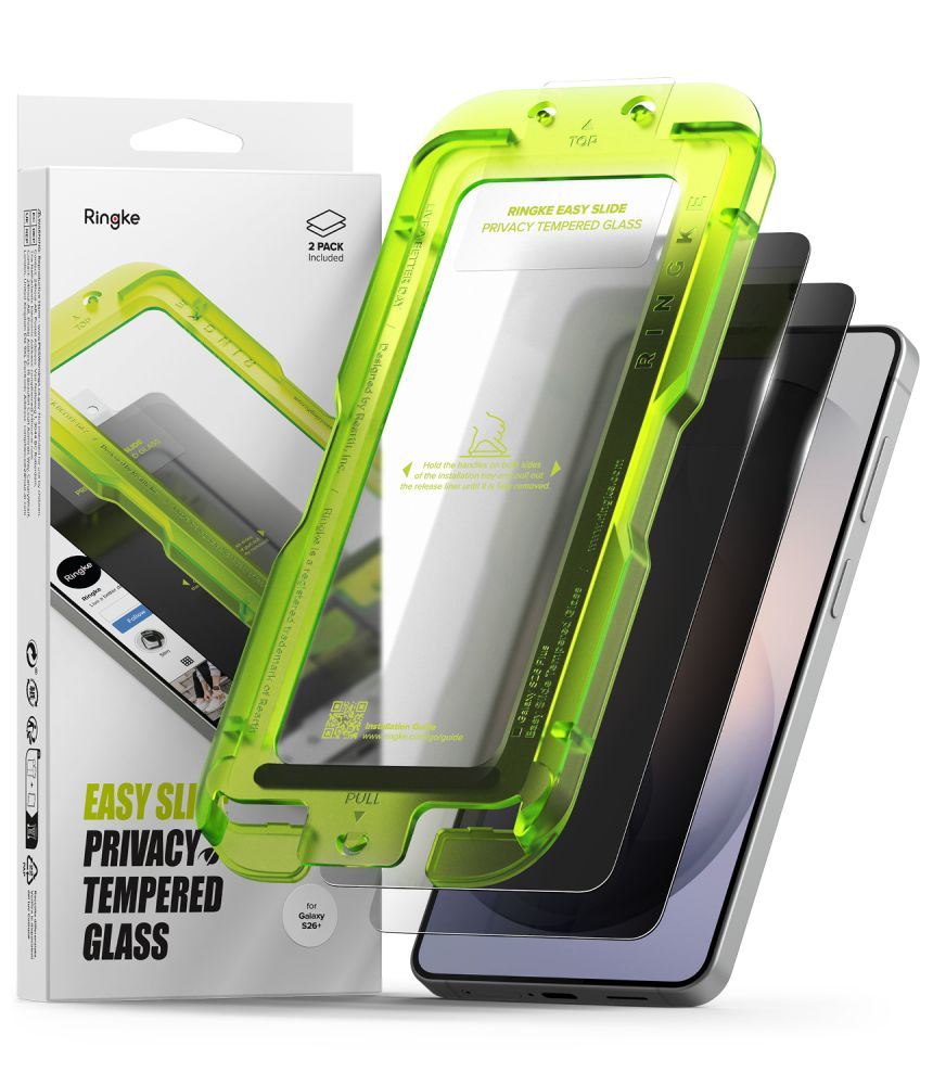Ringke Samsung Galaxy S26 Plus - Case Friendly Αντιχαρακτικό Γυαλί Οθόνης - Easy Slide - 2 Τεμάχια - Privacy