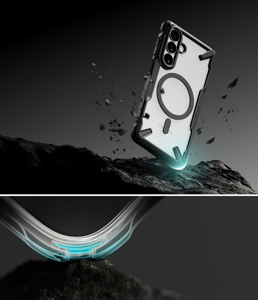 Ringke Samsung Galaxy S26 Plus - Σκληρή Θήκη με Πλαίσιο Σιλικόνης - Fusion X Magnetic MagSafe - Clear / Black