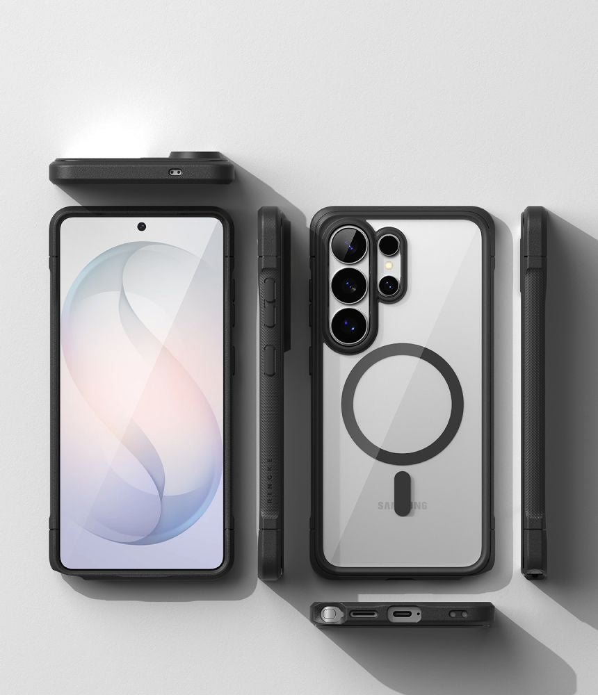 Ringke Samsung Galaxy S26 Ultra - Σκληρή Θήκη με Πλαίσιο Σιλικόνης και MagSafe - Fusion Bold Magnetic - Clear / Black