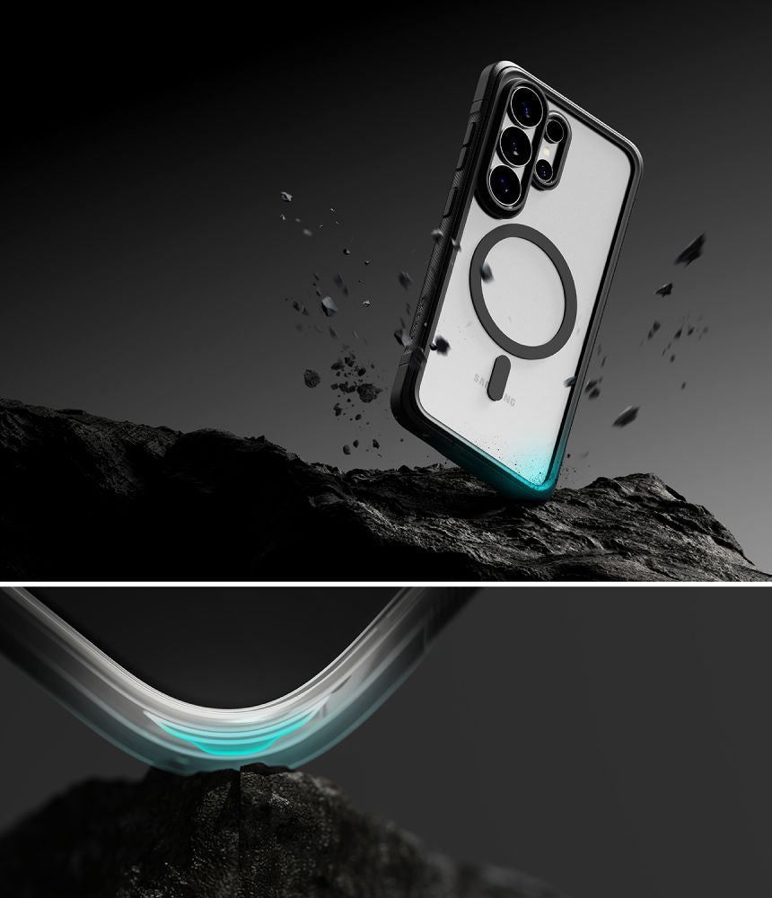 Ringke Samsung Galaxy S26 Ultra - Σκληρή Θήκη με Πλαίσιο Σιλικόνης και MagSafe - Fusion Bold Magnetic - Clear / Black