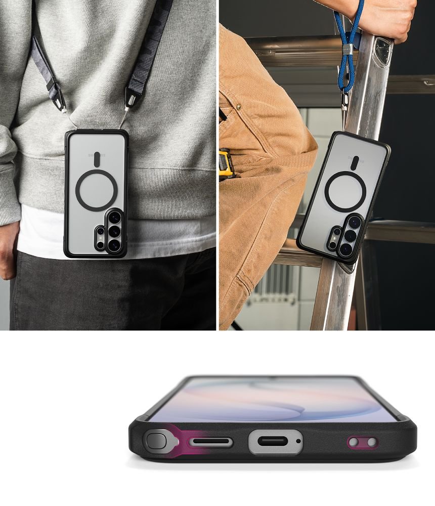 Ringke Samsung Galaxy S26 Ultra - Σκληρή Θήκη με Πλαίσιο Σιλικόνης και MagSafe - Fusion Bold Magnetic - Clear / Black