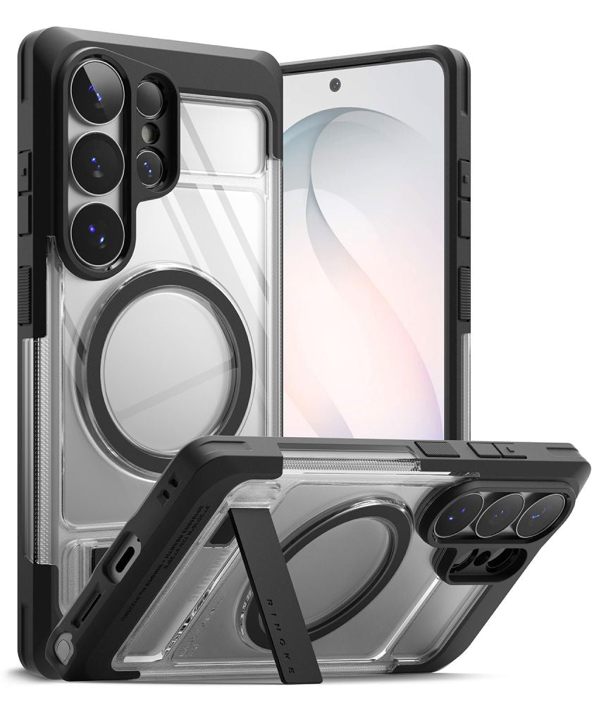 Ringke Samsung Galaxy S26 Ultra - Σκληρή Θήκη με Πλαίσιο Σιλικόνης - UX Magnetic MagSafe - Black / Clear