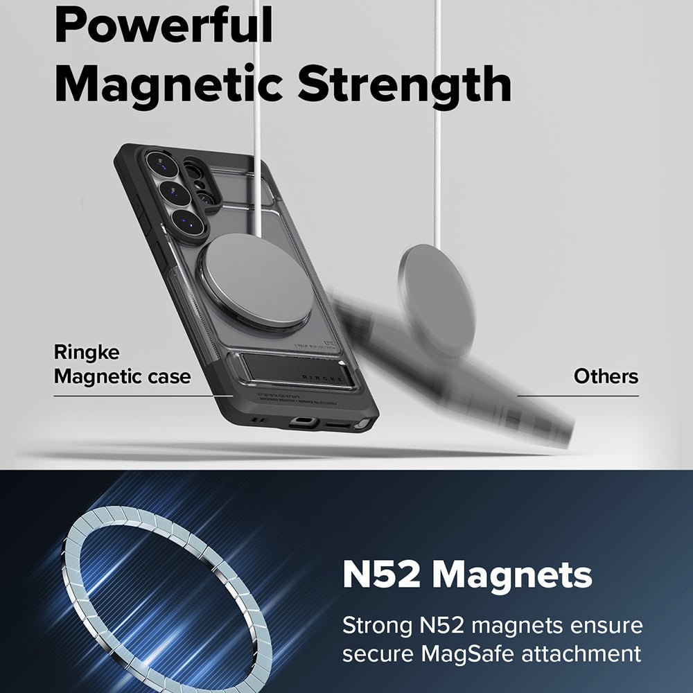 Ringke Samsung Galaxy S26 Ultra - Σκληρή Θήκη με Πλαίσιο Σιλικόνης - UX Magnetic MagSafe - Smoke Black