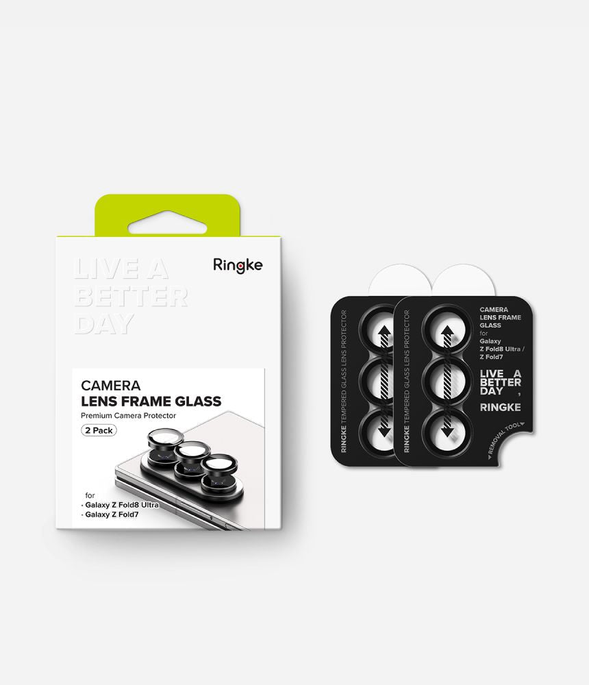Ringke Samsung Galaxy Z Fold7 / Z Fold8 Ultra - Αντιχαρακτικό Γυαλί για την Κάμερα - Camera Frame - 2 Τεμάχια - Black