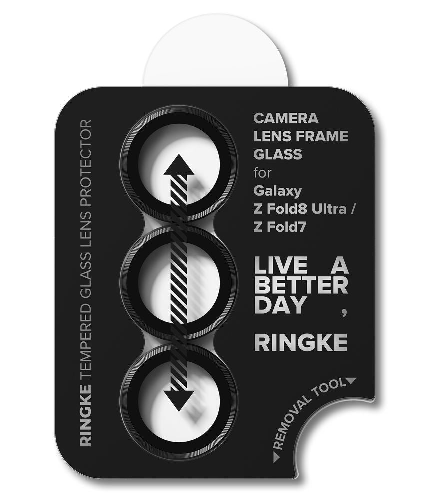 Ringke Samsung Galaxy Z Fold7 / Z Fold8 Ultra - Αντιχαρακτικό Γυαλί για την Κάμερα - Camera Frame - 2 Τεμάχια - Black