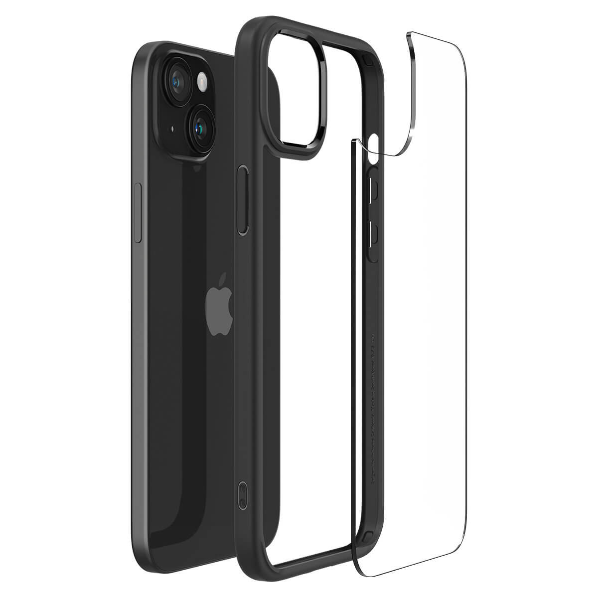 Spigen iPhone 15 Plus Crystal Hybrid Σκληρή Θήκη με Πλαίσιο Σιλικόνης - Matte Black