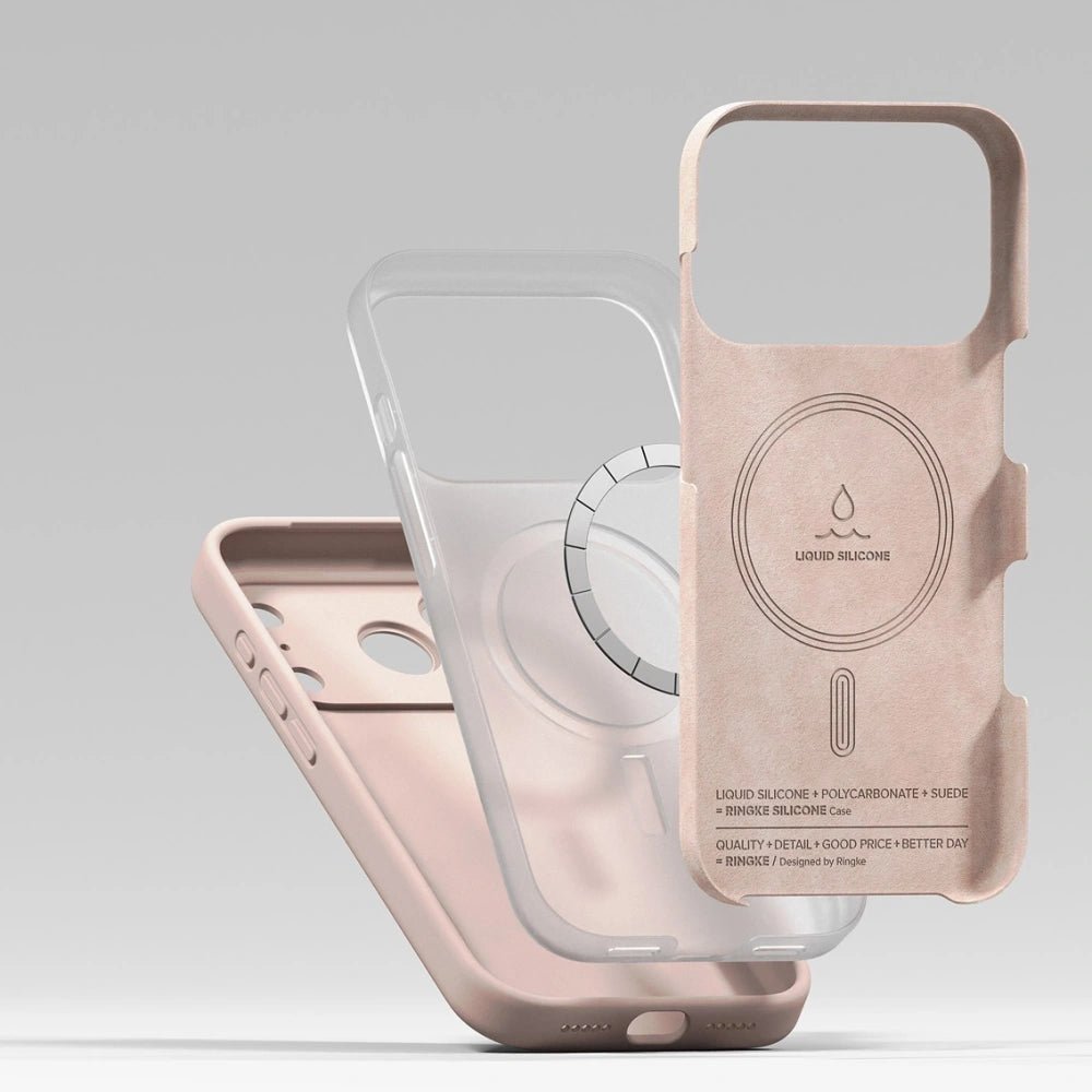 Ringke iPhone 17 Pro - Silicone Magnetic MagSafe - Θήκη Σιλικόνης με MagSafe - Pink Sand