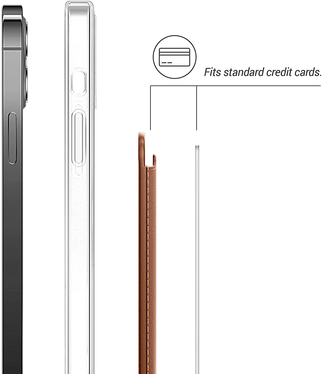 KW iPhone Θήκη από Συνθετικό Δέρμα για Πιστωτικές Κάρτες - Brown - 54606.05