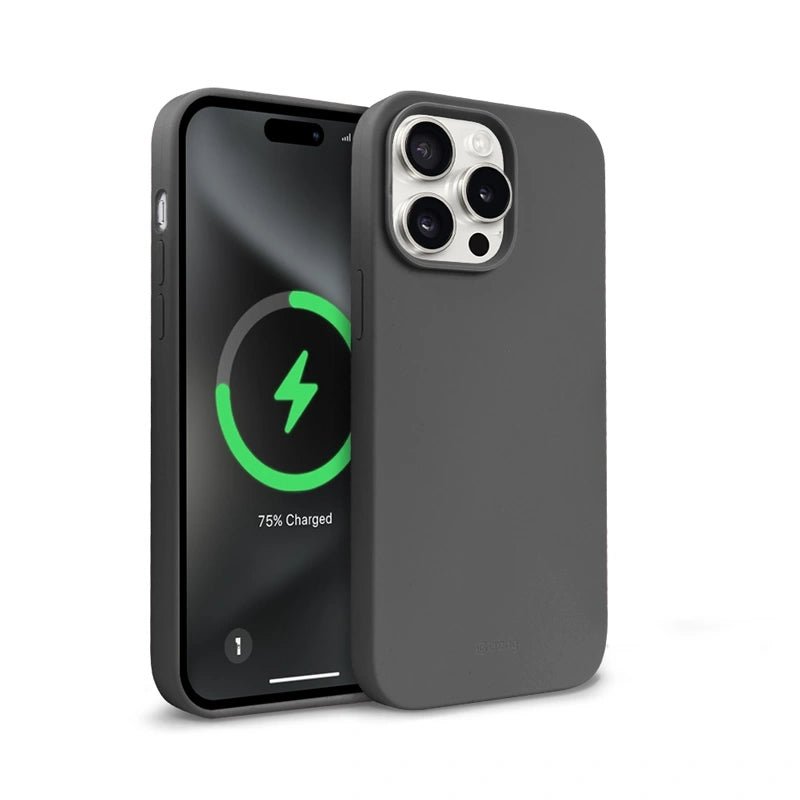Crong iPhone 15 Pro Color Cover Magnetic - Θήκη Σιλικόνης με MagSafe - Titanium