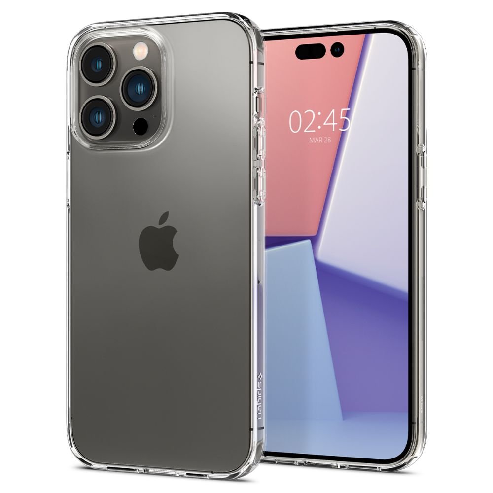 Spigen iPhone 14 Pro Max Liquid Crystal Θήκη Σιλικόνης - Crystal Clear