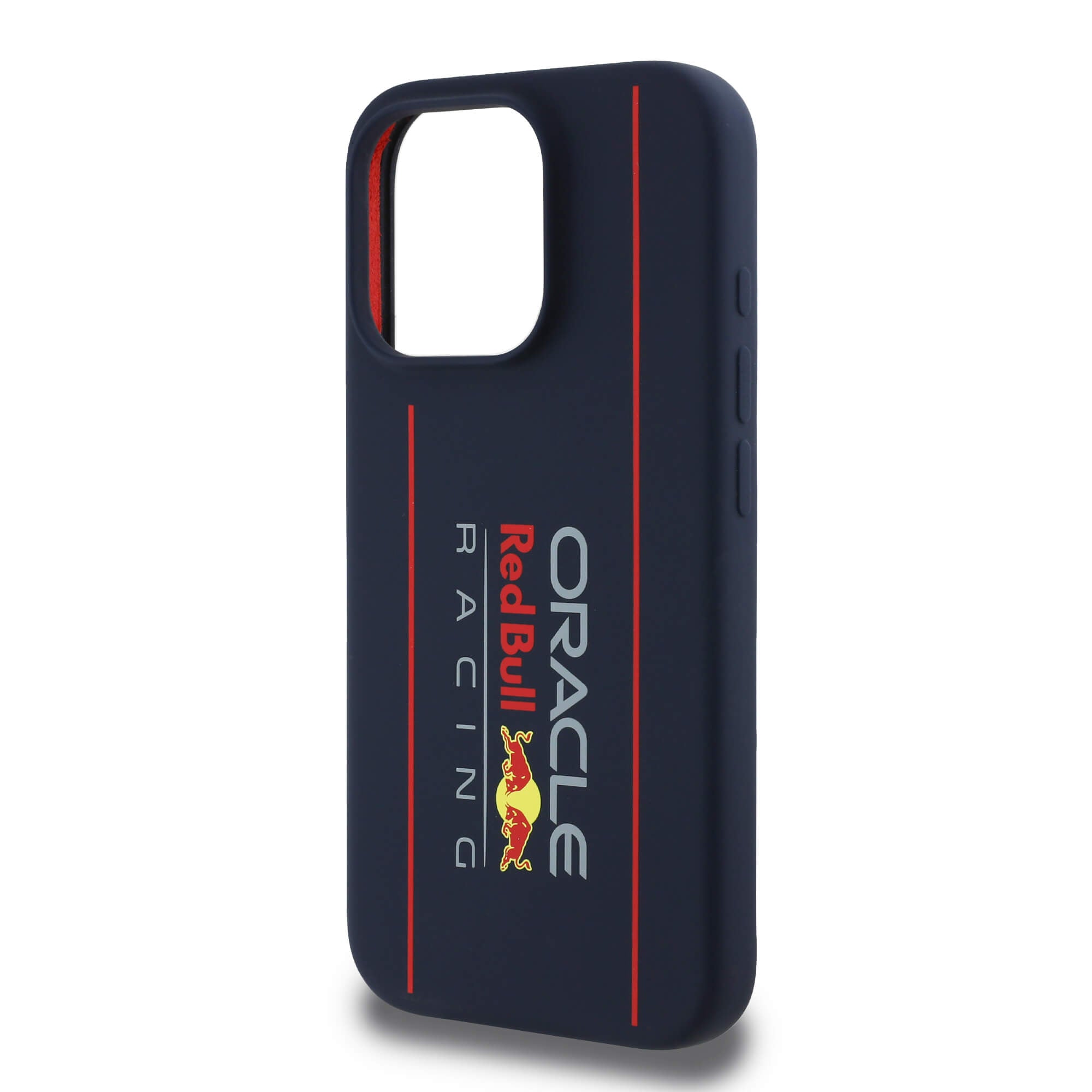 Red Bull iPhone 15 Pro Max - Silicone Vertical Logo - MagSafe Σκληρή Θήκη με Πλαίσιο Σιλικόνης - Navy - RBHMP15X24SIOLRV