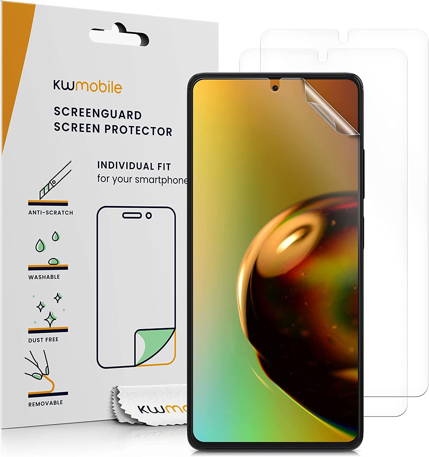 KW Xiaomi Redmi Note 12 4G / Redmi Note 12 5G - Τρεις Μεμβράνες Προστασίας Οθόνης - Διάφανες - 60730.1